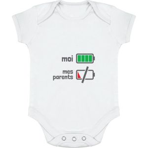 BODY body bébé | Cadeau imprimé en France | 100% coton | Moi VS mes parents