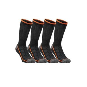 Caterpillar Lot De 6 Paires Chaussettes Travail - Renfort Talon/pointe - Coton Bouclette - Taille 39-50