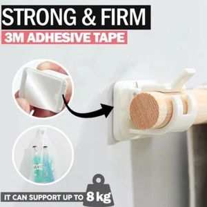 2 Supports Barre Transversale Réglable - Pour Tringle, Pince Ou Serviette - Organisateur Salle De Bain