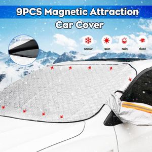Luyao Couverture De Neige De Voiture,Couverture De Pare-Brise De Voiture Pare-Brise Voiture Repliable Bache de Protection la Protection UV des essuie-Glaces SUV La Plupart des v/éhicules
