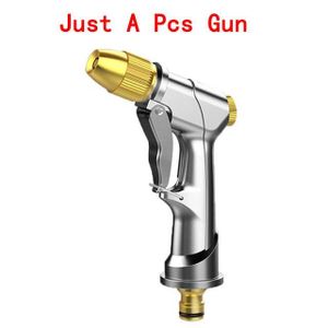 ACCESS. HAUTE PRESSION Dévidoir,Gun Set  04--Pistolet à eau en métal à haute pression, buse de pulvérisation pour tuyau'arrosage, nettoyeur de voiture, pis