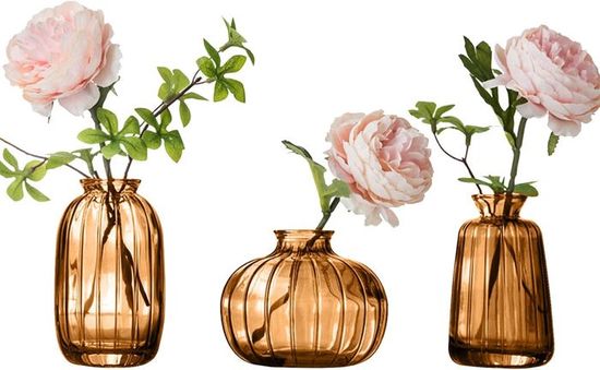 Lot De 12 Mini Vases En Verre Transparent | Formes Variées - Pour Fleurs Fraîches, Séchées, Déco Mariage, Table, Salon, Bureau