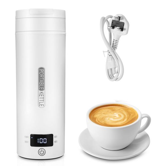 Bouilloire De Voyage 12V 500 ML - Mini Bouilloire Électrique Acier Inox 316 Avec Réglage Température Pour Voiture Et Camping