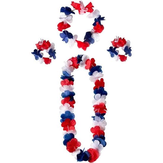 Colliers Hawaien Fleurs Décorations, Collier De Fleurs Hawaïennes Fleurs Bracelets Bandeau Lunettes De Soleil Ananas Pour Thème De Fête Hawaïenne Tropicale Beach Party Hawaiian Night Bar Blanc