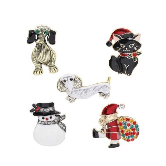 5x Mignon Livre Chat Broche émail Broche Animal Badge Broches Revers