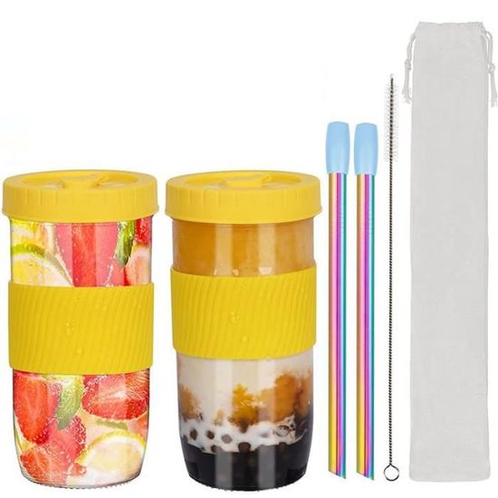COM-FOUR® 8x gobelets réutilisables robustes aux couleurs vives