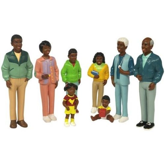 Jouet - La Famille Africaine - Set de 8 personnages - Intérieur - 3 ans et plus