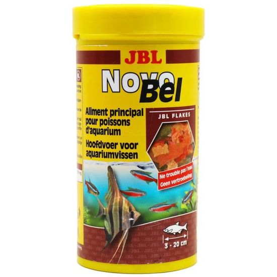 JBL Nourriture en flocons Novobel - Pour poisson d'aquarium - 250ml