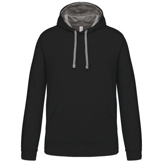 Sweat à Capuche Azat Mard Noir Logo Brodé - Coton Molletonné Taille M Neuf Avec étiquette