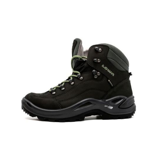 Chaussures De Randonnée LOWA Renegade GTX Mid W Pour Homme - Cuir Nubuck, Imperméables Gore-Tex, Made In Germany