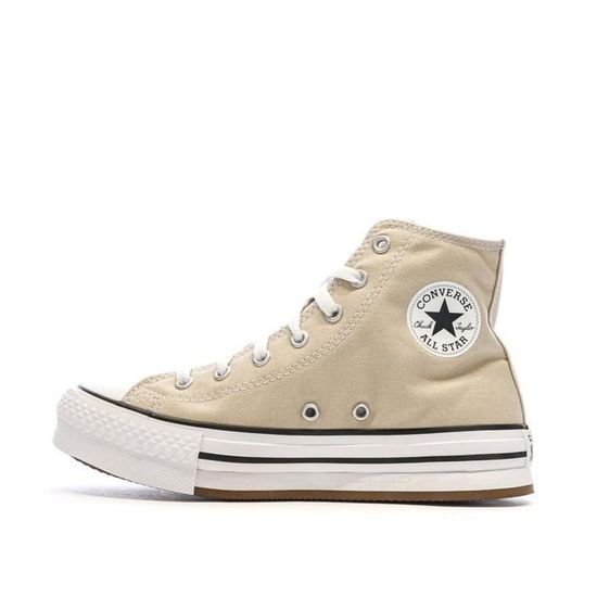 Evas Converses Marron Plateforme Basket Montante Converse Chuck