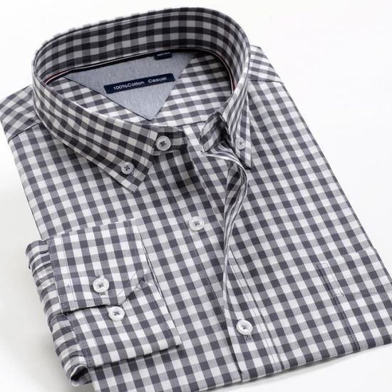 Chemise Homme Mossy Oak Carreaux Marron – Taille L – Manches Longues, Décontractée