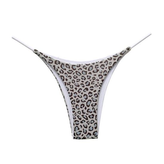 Culotte String érotique Léopard - Soie Glacée - Taille Unique - Neuf Avec étiquettes