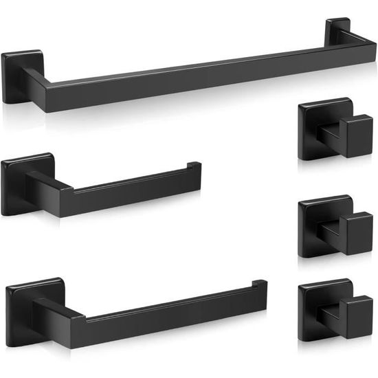 6 Porte-serviettes Magnétiques En Cuir - Clips Pour Fixer Serviettes Sur Barre Ou Surface Métallique - Noir Et Marron - 5