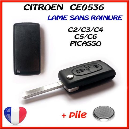Coque Clé Nouvelle Original nécessite un codage Citroen C2 C3 6554RJ