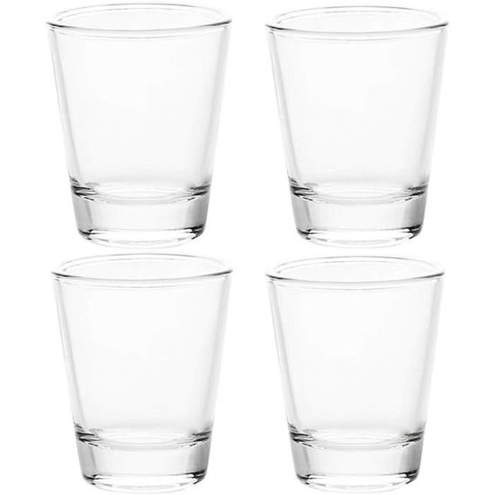 LOT DE 4 VERRES A SHOT COLORES 50ML CUBANIOS TETE DE MORT ARD'TIME CUB4MOR
