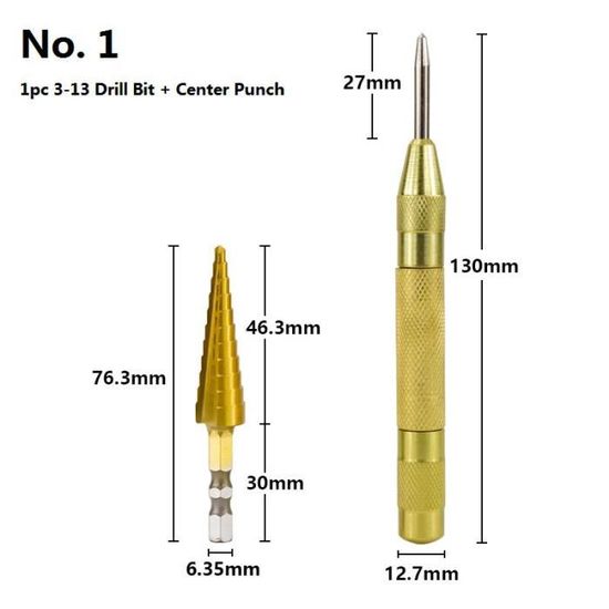 Kit Foret Étagé 4-12; 4-20; 6-30mm Foret Conique Fraise Conique