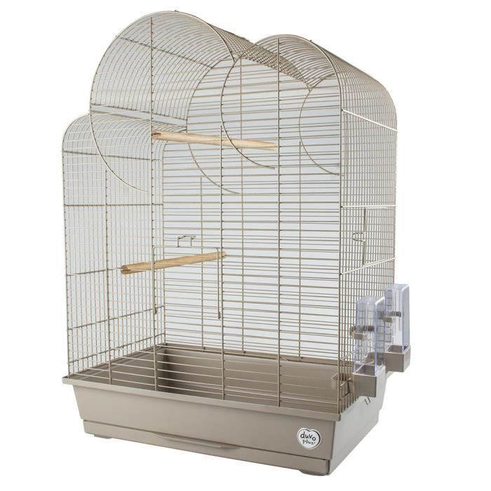 LAROY DUVO Cage pour oiseaux Mocha Eliza - 54 x 34 x 75 cm - Moka