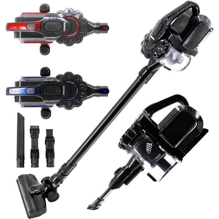 AREBOS Aspirateur sans Fil à Batterie Noir | Balais électriques | Aspirateur 2en1 Chargeur Mural sans Fil sans Sac