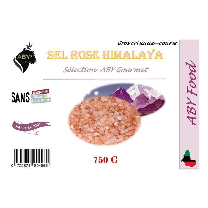 Sel rose de l'Himalaya gros cristaux - 750G - ABY Food