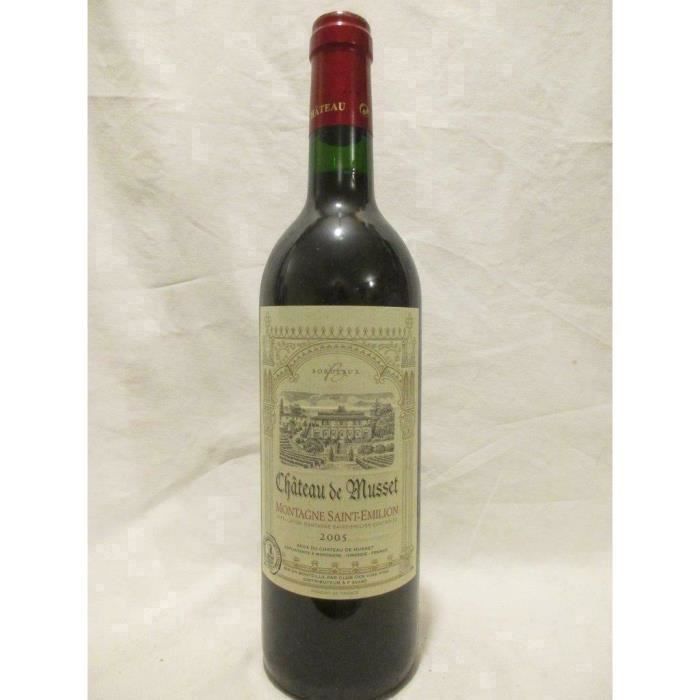 montagne saint-émilion château de musset rouge 2005 - bordeaux france