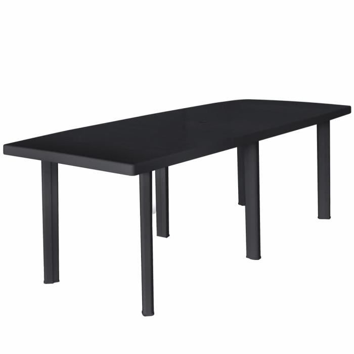 VSJQZM® Table de Jardin Extérieure Table de camping Camping fête - Anthracite 216x90x72 cm Plastique VKRPBD