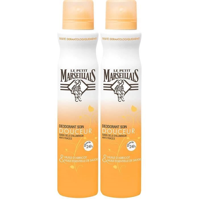 Déodorants et anti-transpirants Le Petit Marseillais Déodorant Soin Douceur 24h Huile Abricot Spray 200 ml 75057
