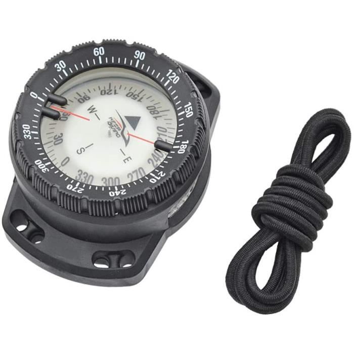 Boussole de plongée sous-marine lumineuse poignet Boussole de navigation sous-marine étanche Boussole avec cordon élastique de v,595
