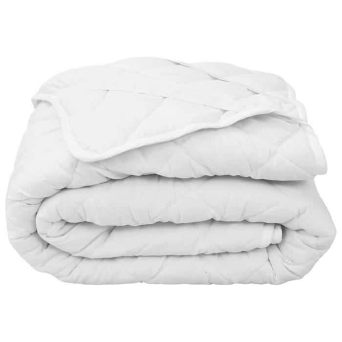 Protèges-matelas Couvre-matelas matelassé -Blanc 180x200 cm Léger