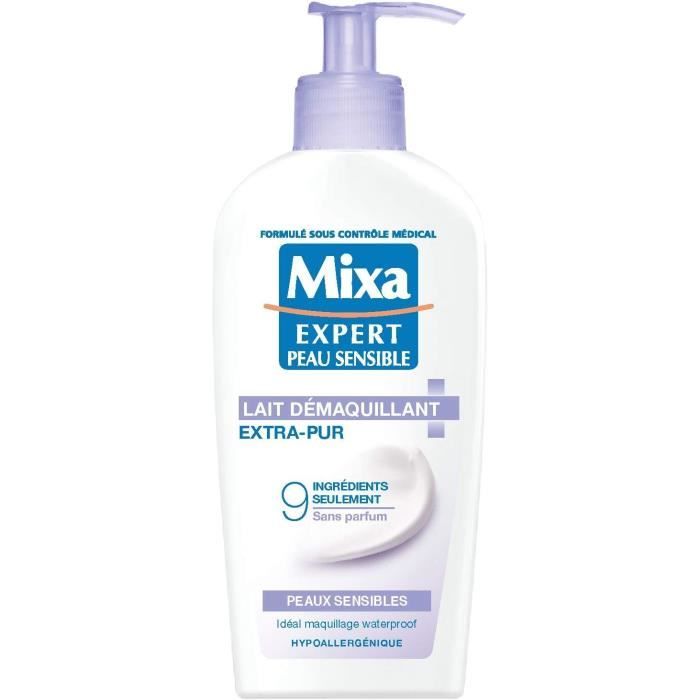 Mixa Peau Sensible Lait Démaquillant Extra Pur Hypoallergénique 200 ml 18