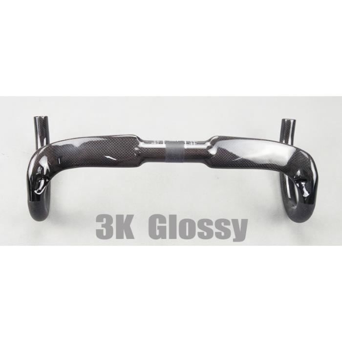 Pièce Détachée,Guidon vélo route guidon carbone vitesse guidao vitesse carbono guidon route 3K carbone mat - Type 3K glossy 420mm
