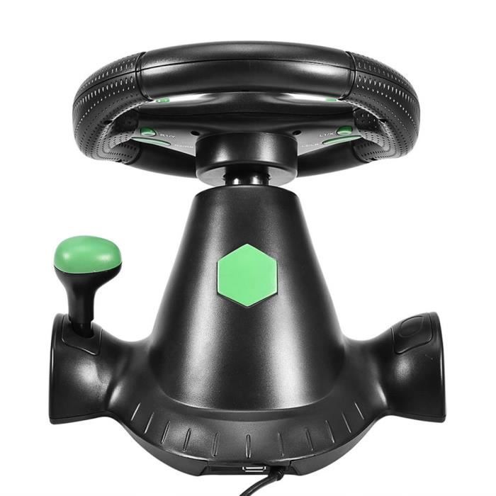 Pédales de volant de course de vibration de jeu pour PS2/PS3/PC USB, roue de direction de voiture USB, volant de jeu, volant de