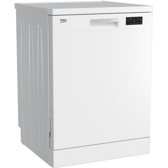 Beko DFN16420W, Autonome, Blanc, Taille maximum (60 cm), Noir, boutons, LCD