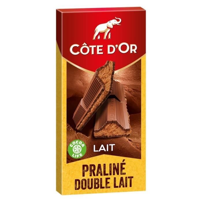 CÔTE D'OR - Chocolat Praliné Fondant Au Lait 200G - Lot De 4
