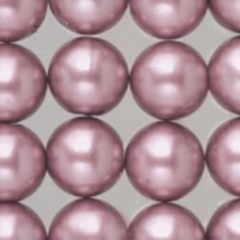 Perles nacrées de diam. 6 mm, Lot de 60 pièces en plastique ciré - lilas
