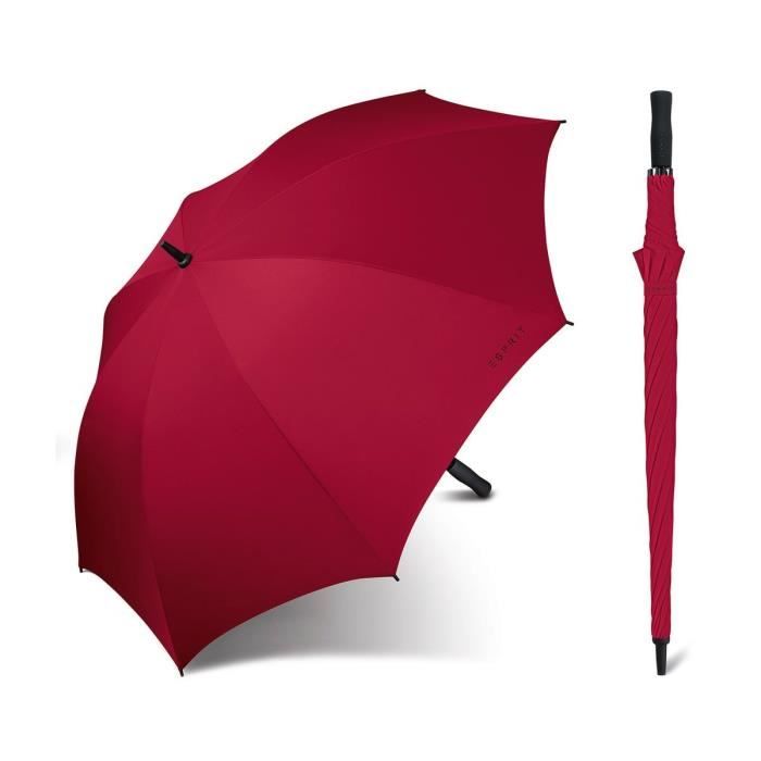 Esprit - Grand parapluie droit automatique femme Golf flagred 50102 taille 96 cm