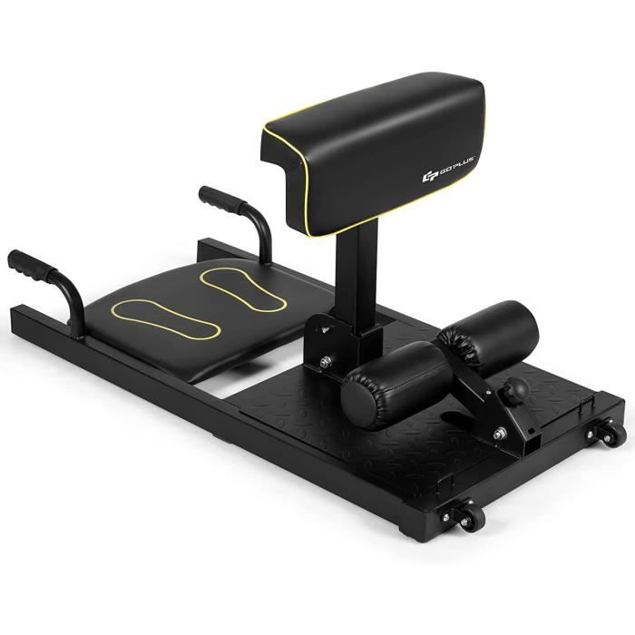 GOPLUS 8 en 1 Entraîneur Machine à Squat avec 9 Niveaux de Hauteur Réglable,Appareil de Musculation des Jambe,Entraînement Cardio