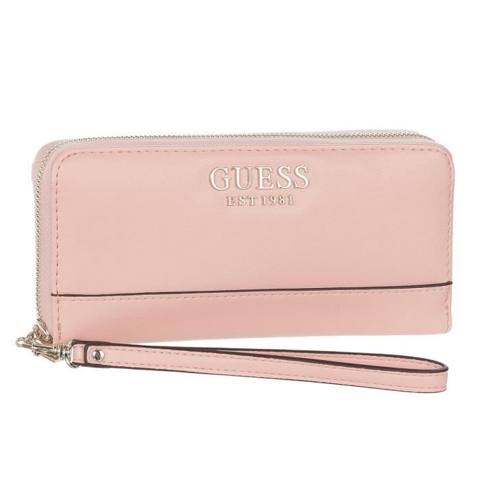 GUESS - porte feuille femme - peche