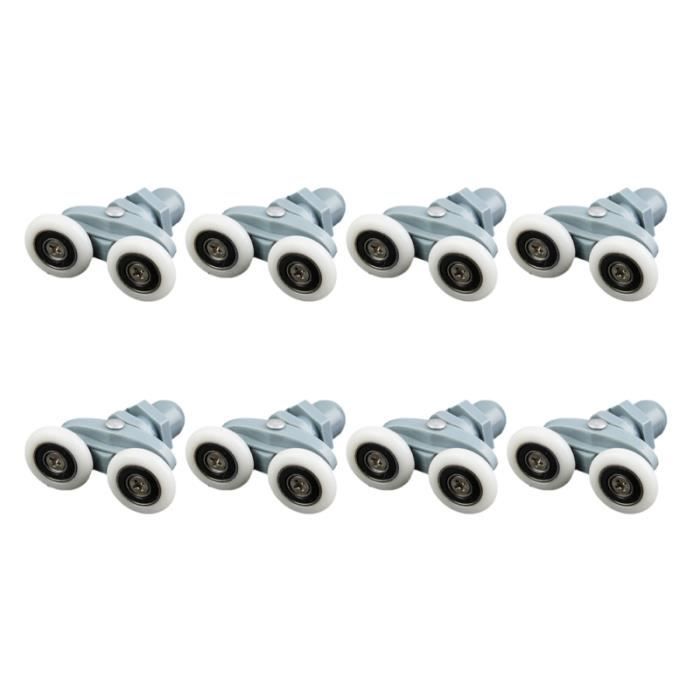 8 pièces de porte de douche roues boîtier Double roue de remplacement coureurs rouleaux pour baignoire ROLLER IN LINE