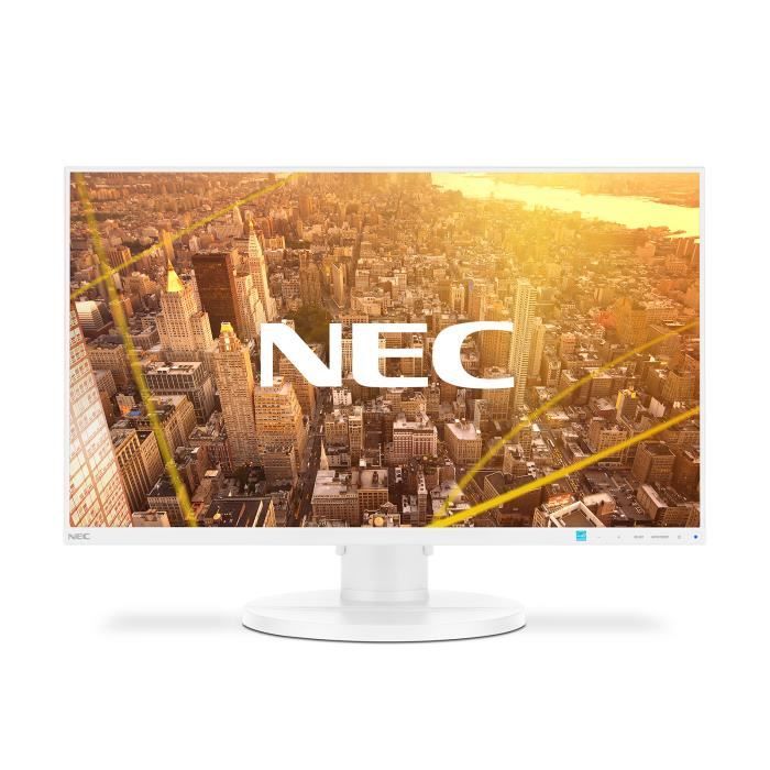NEC Écran LED MultiSync E271N - 27- - 1920 x 1080 Full HD (1080p) - IPS - 250 cd/m² - HDMI, VGA, DisplayPort - Blanc