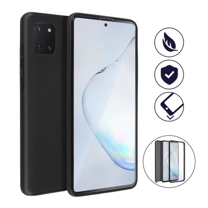 Coque 360 pour Samsung Galaxy Note 10 LITE Protection integrale Avant Arriere Noir