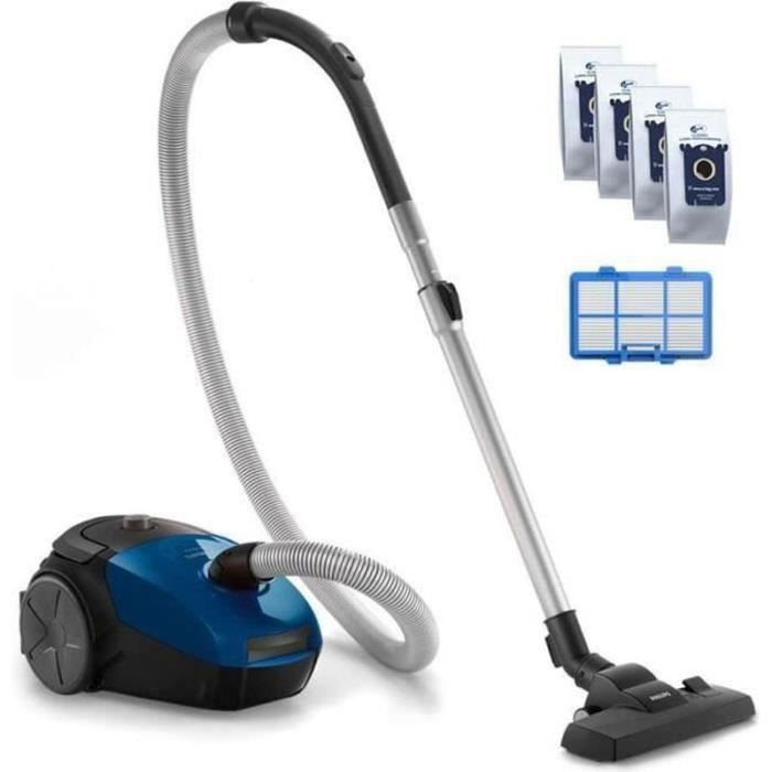 ASPIRATEUR TRAINEAU PHILIPS FC824509 Aspirateur traîneau avec sac PowerGo - 750W - 77 dB - A - Bleu foncé
