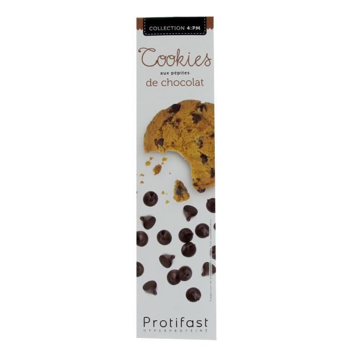 Protifast En-Cas Hyperprotéiné Cookies Pépites de Chocolat 12 unités
