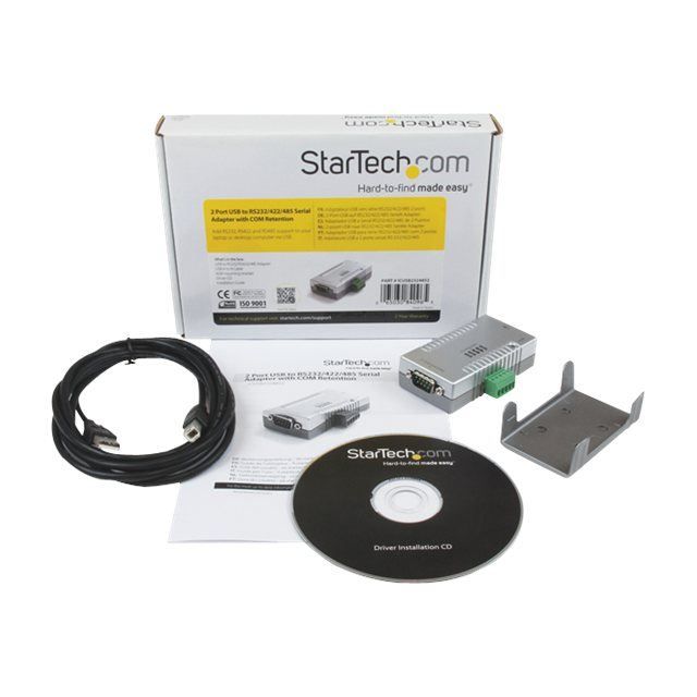 STARTECH Adaptateur USB vers 2 Ports Série RS232 RS422 RS485 - Mémorisation de Port COM - Adaptateur série - USB 2.0