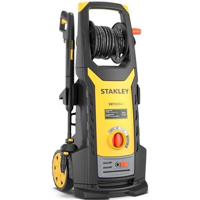 Nettoyeur haute pression STANLEY 2500W 150 bars SXPW25DTSE Double jet Motopompe DUALTECH Tuyau 8m accessoires