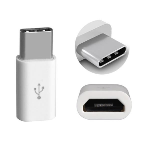 2 X Adaptateur USB C vers Micro USB - Noir et Blanc