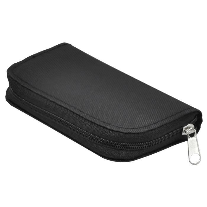 TRIXES Porte-cartes Mémoire Noir pour SD CF Mini et Micro SD et MS Pro Duo