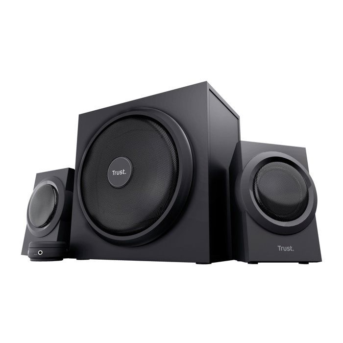 Trust Yuri Système d'Enceintes PC 2.1 avec Caisson de Basses et Commande de Volume Filaire, 120W