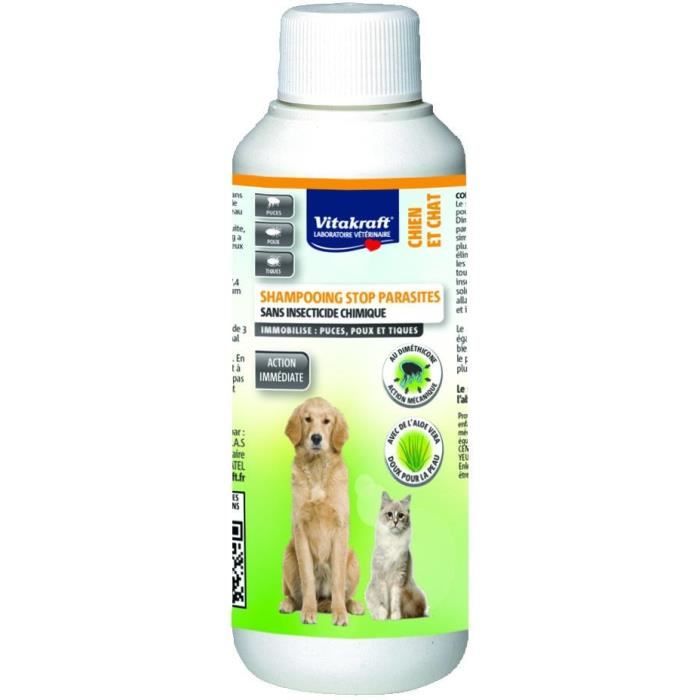 VITAKRAFT Shampooing stop parasites Diméthicone - Chien et chat - 200 ml
