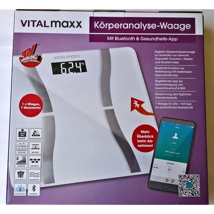Balance d'analyse corporelle VitalMaxx 07496 Plage